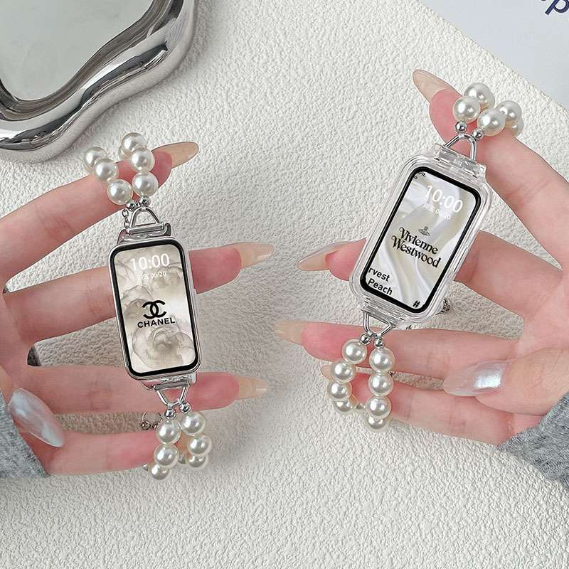 アップルウォッチバンド パール装飾スマートウォッチブレスレットバンド