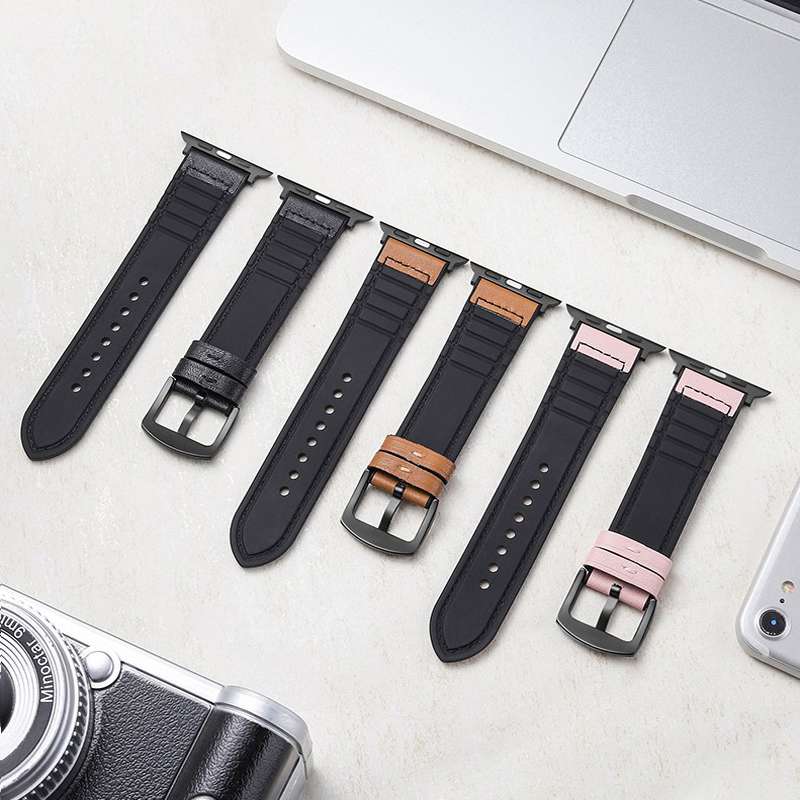 アップルウォッチバンド 高級レザー スマートウォッチ交換ベルト