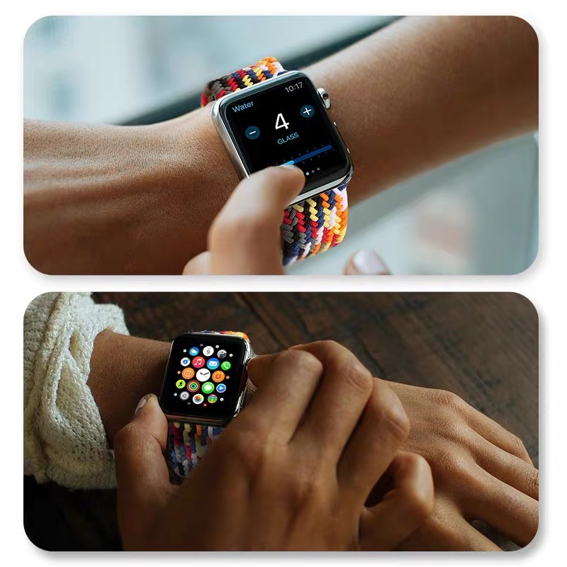 編み込み柄ソロループ アップルウォッチバンド
