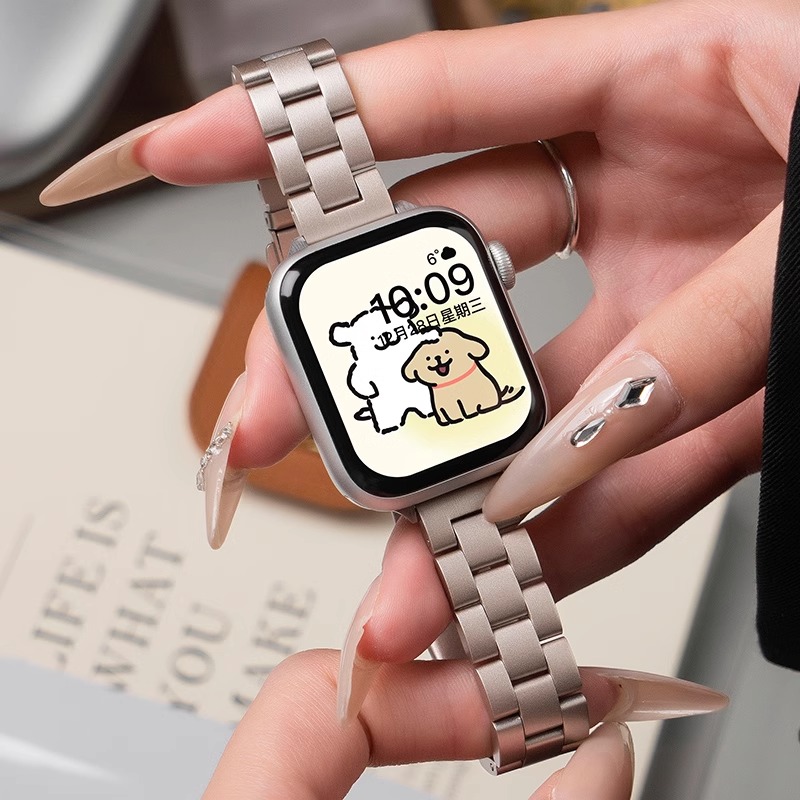 アップルウォッチバンド 洗練チタンリンクバンド
