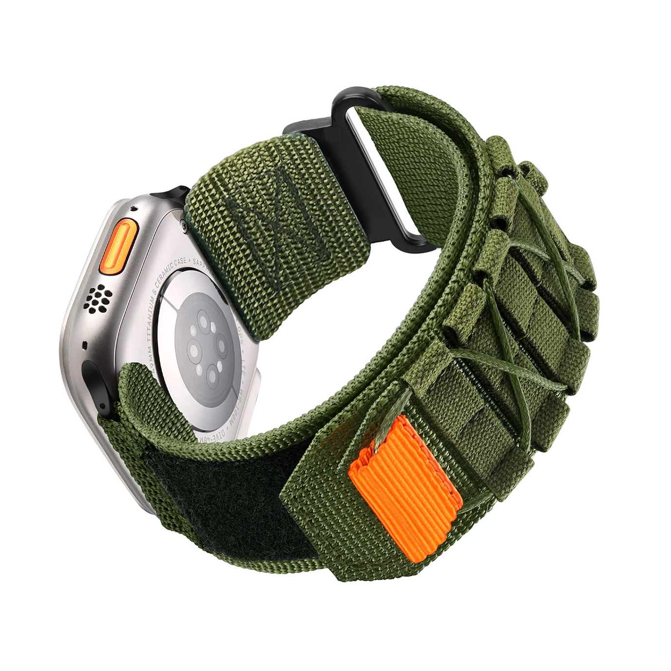 アップルウォッチバンド 編み込みデザイン調節可能なナイロン製ソロループ