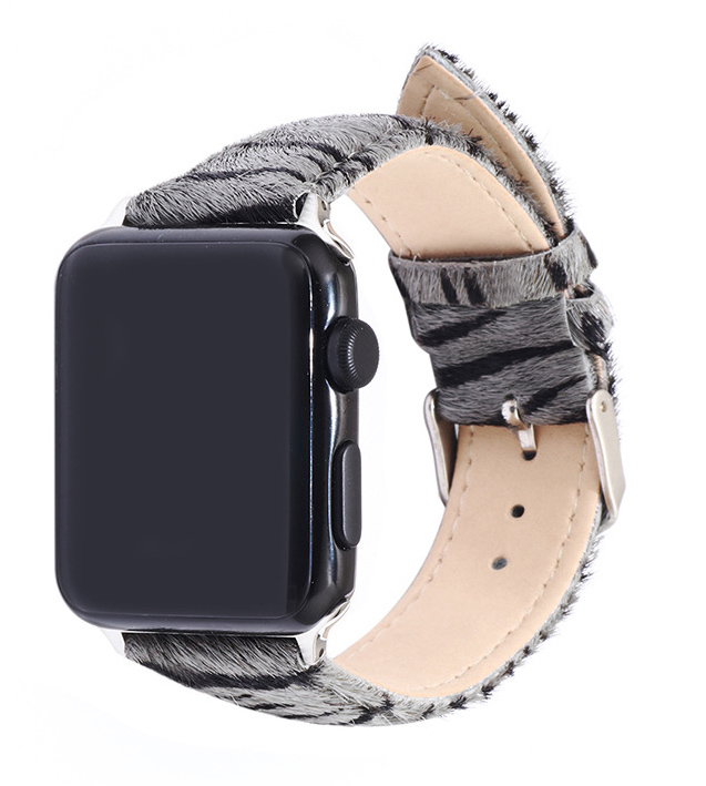 アップルウォッチバンド ゼブラ柄レザーベルト 時計替えバンド 42mm 38mm対応