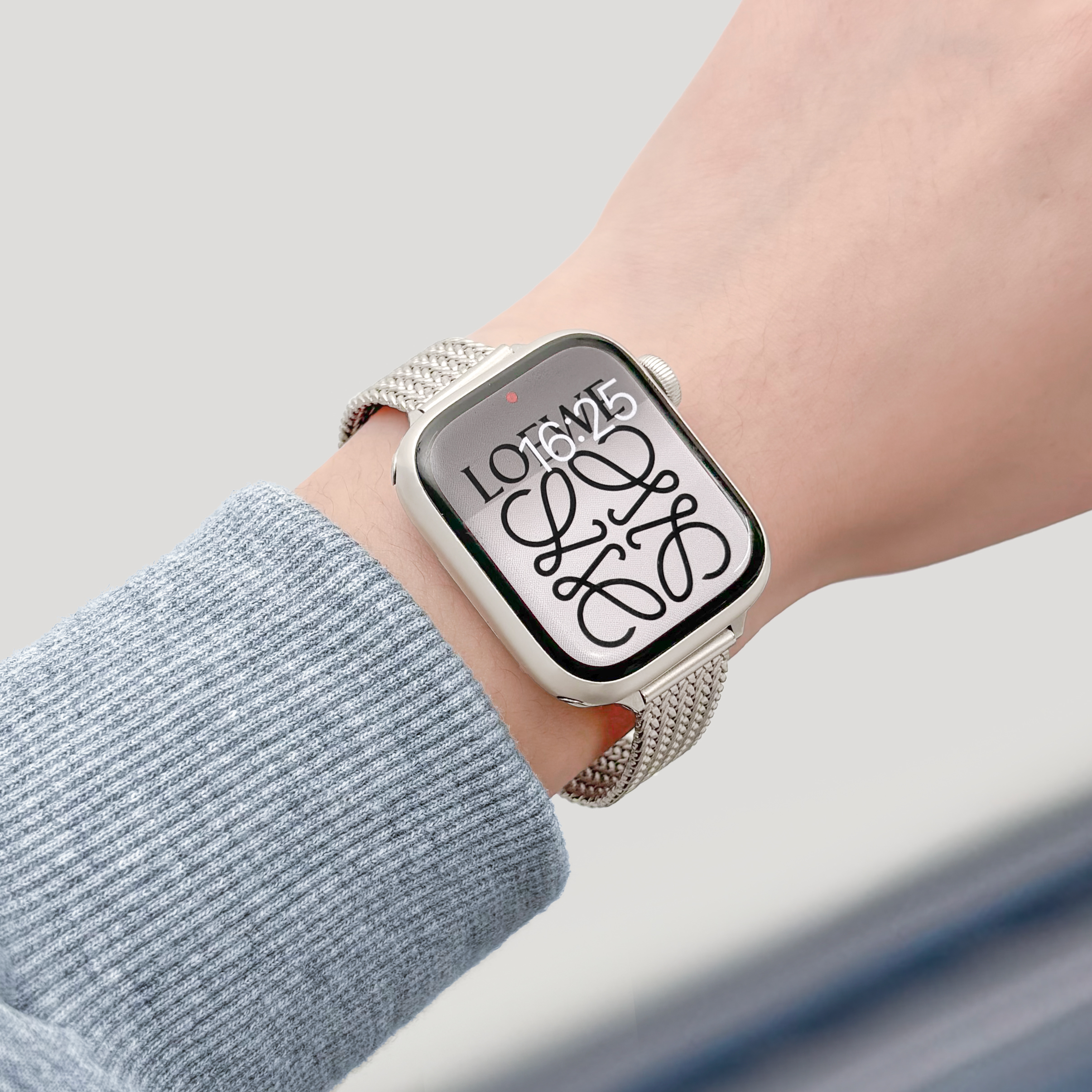 アップルウォッチバンド 編み込み風メッシュバンド