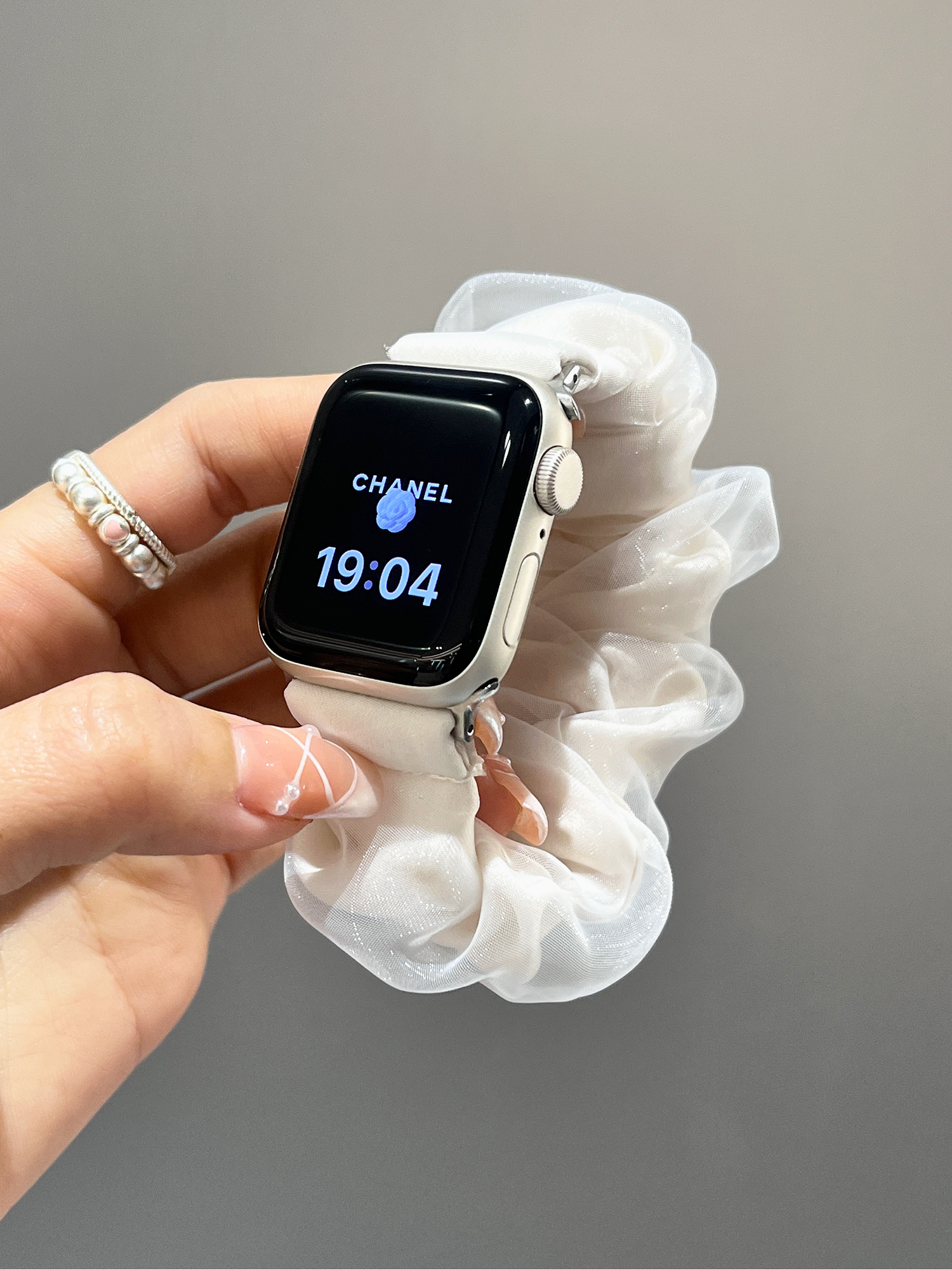 アップルウォッチバンド ふんわりシュシュバンド