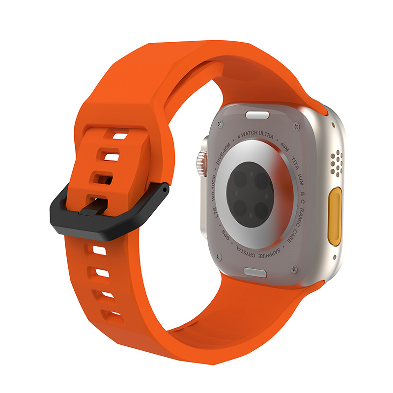 アップルウォッチバンド 軽量シリコン製スポーツバンド通気穴付き