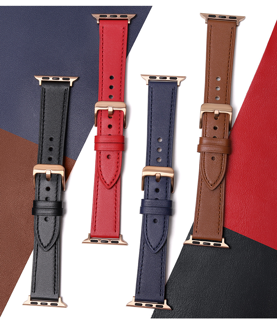 アップルウォッチバンド 頭層牛革柔軟仕上げ本革時計替えベルト