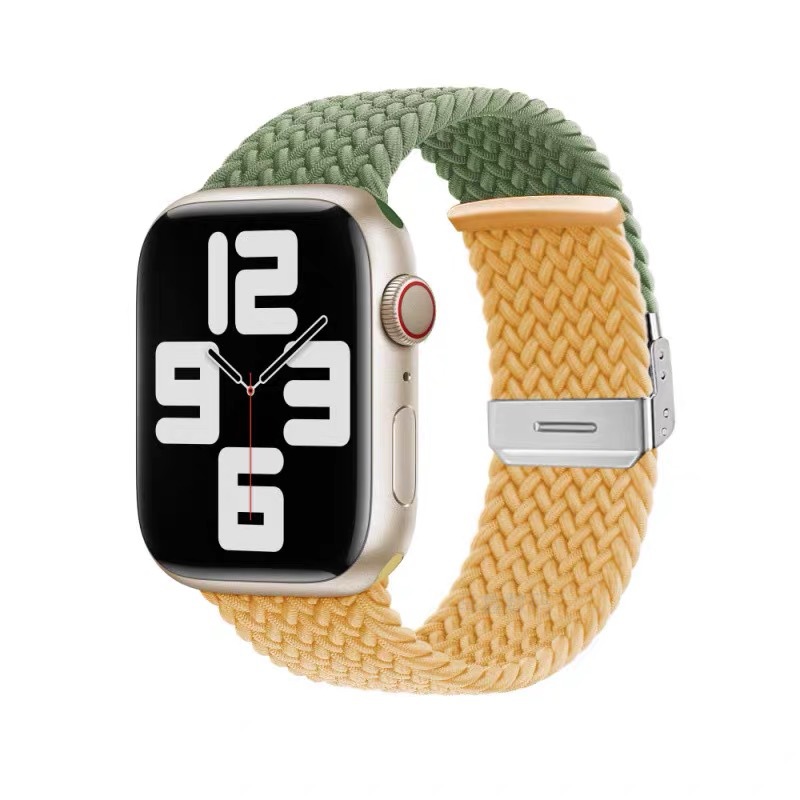 アップルウォッチバンド 編み込みデザイン伸縮性時計バンド