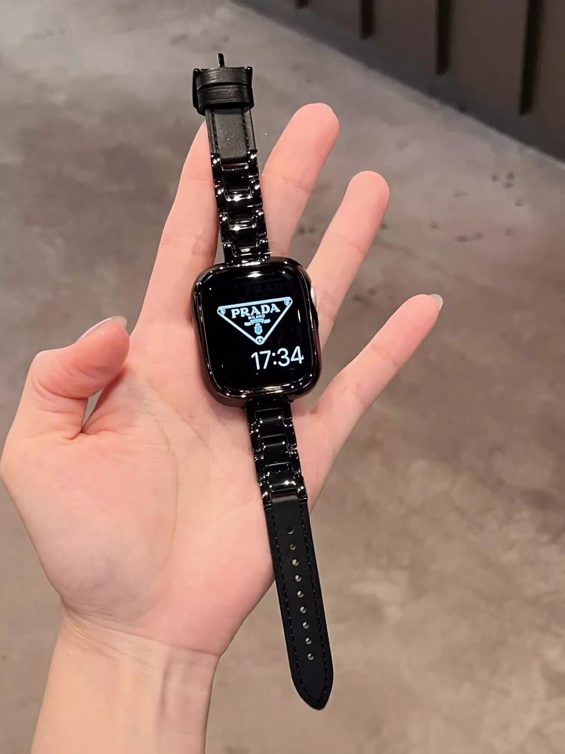 アップルウォッチバンド 純白きらめきセラミックバンド