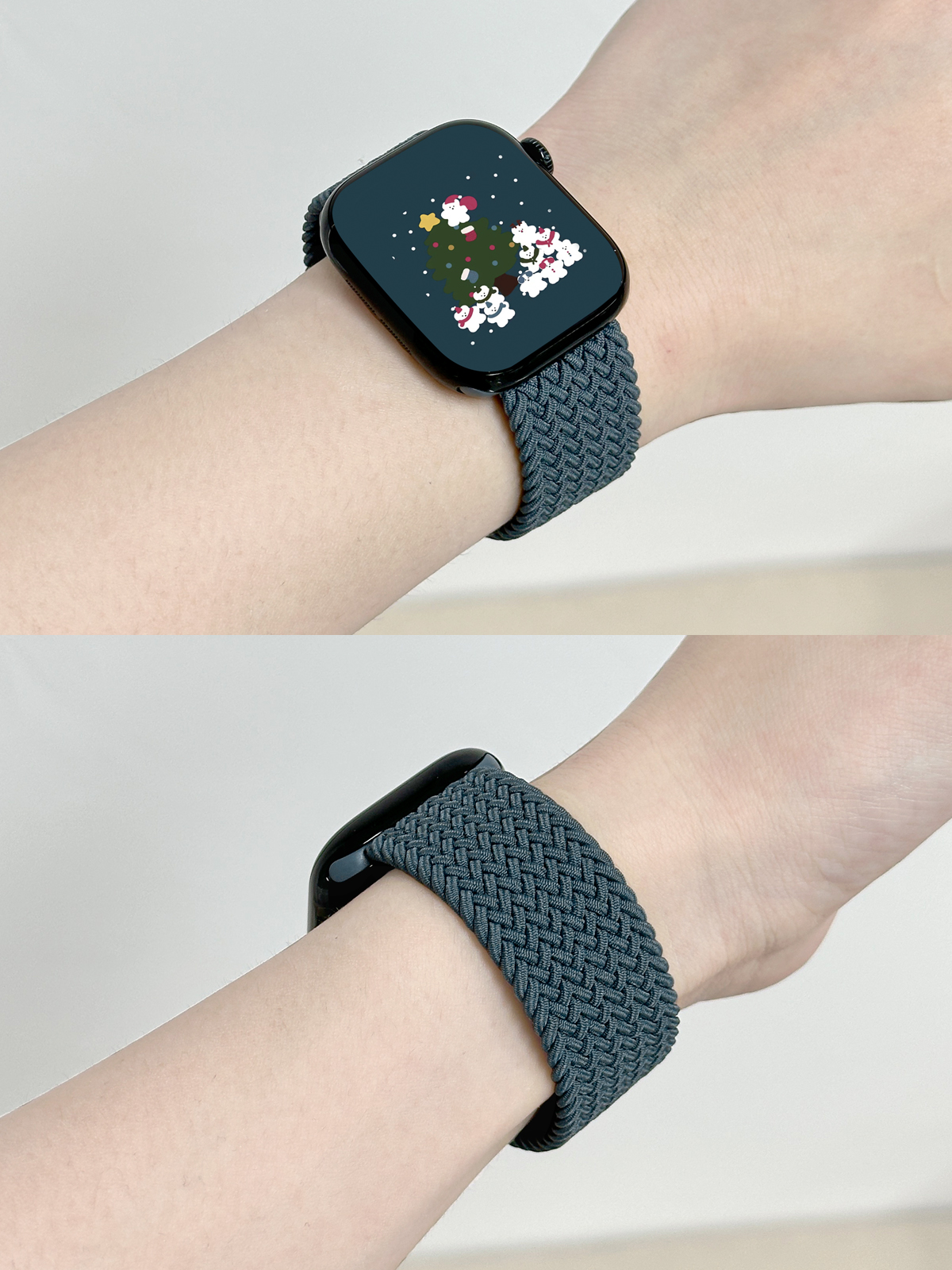 アップルウォッチバンド 伸縮性編み込みナイロンループバンド
