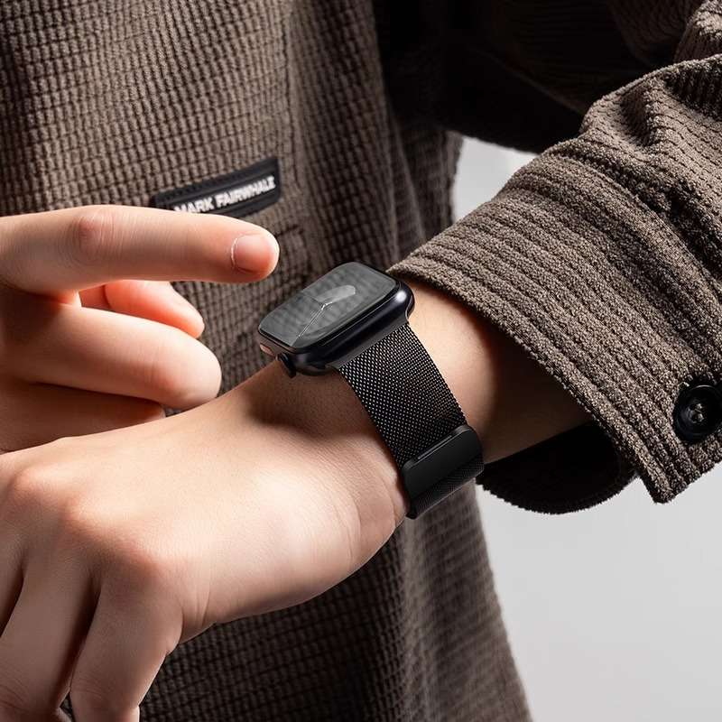 アップルウォッチバンド メッシュ金属製スマートウォッチバンド