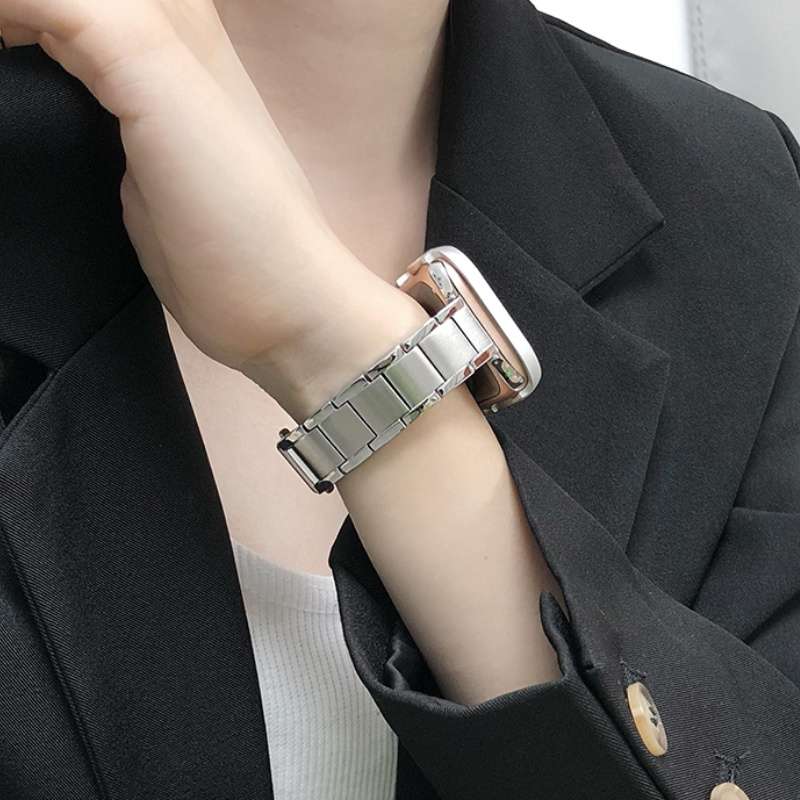 アップルウォッチバンド 洗練されたステンレスリンクブレスレット