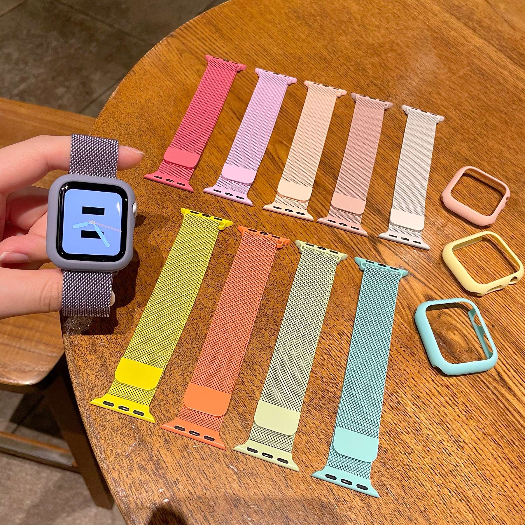 アップルウォッチバンド メッシュ素材のスマートウォッチ交換バンド