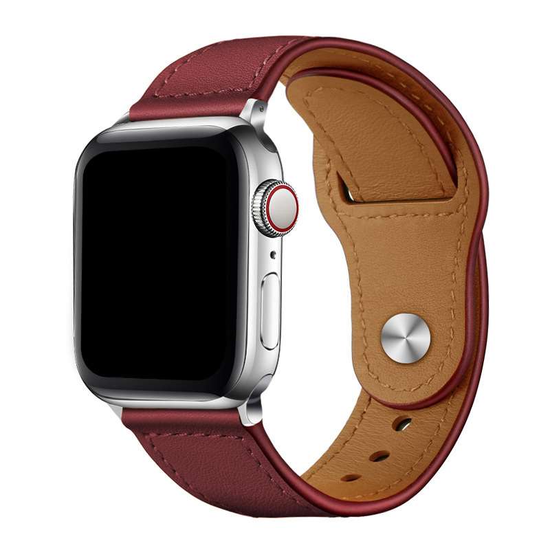 アップルウォッチバンド 高級レザー製スマートウォッチバンド