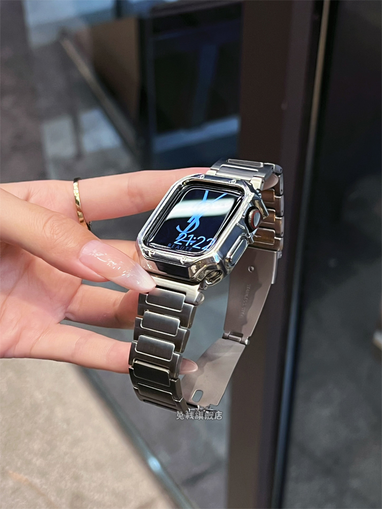 アップルウォッチバンド 高級金属製スクエアベルト