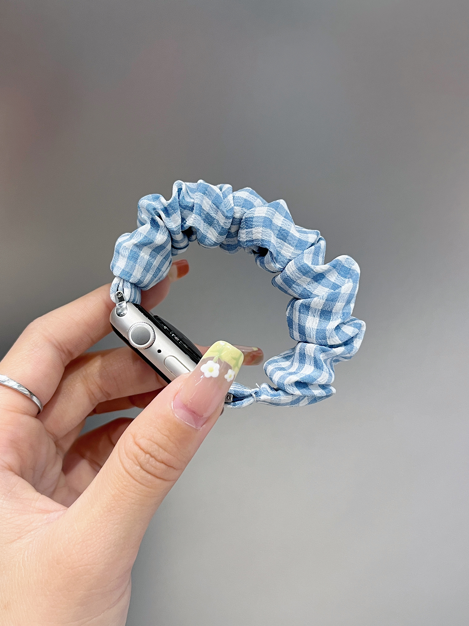 アップルウォッチバンド シュシュ風ナイロンバンド