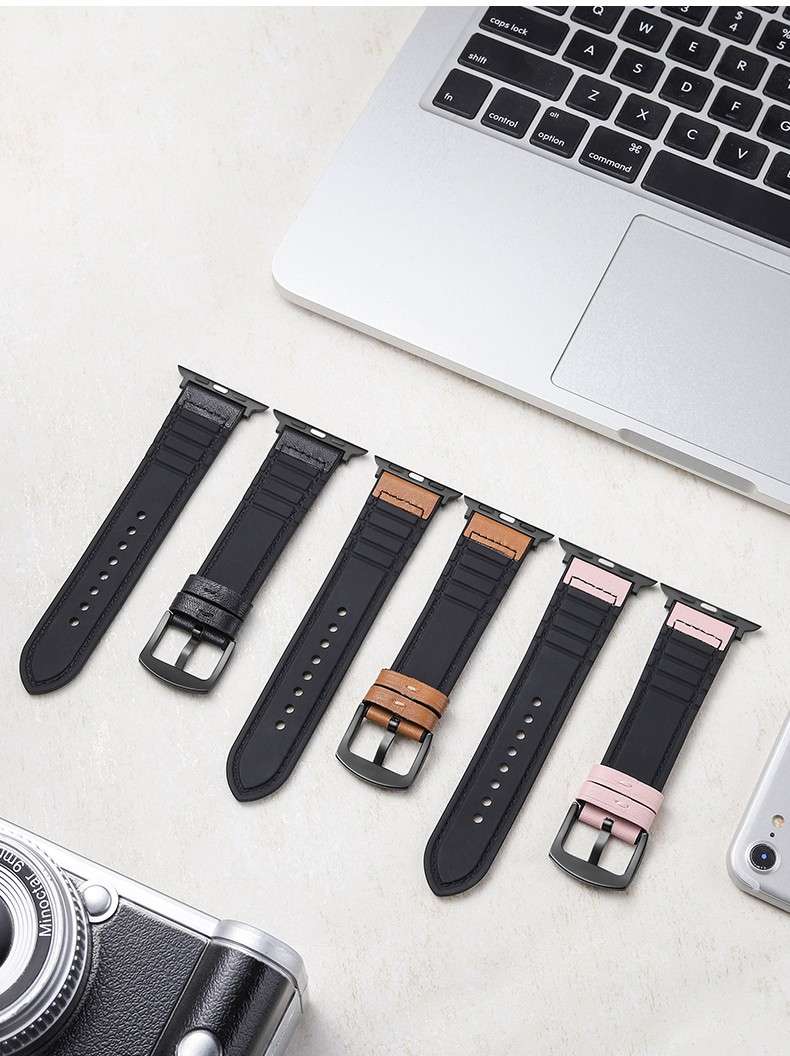 アップルウォッチバンド 高級レザー スマートウォッチ交換ベルト