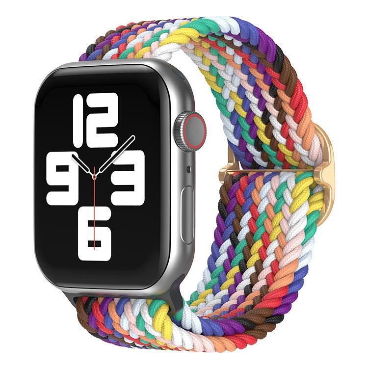 アップルウォッチバンド 編み込みデザイン調節可能一体型腕時計ベルト