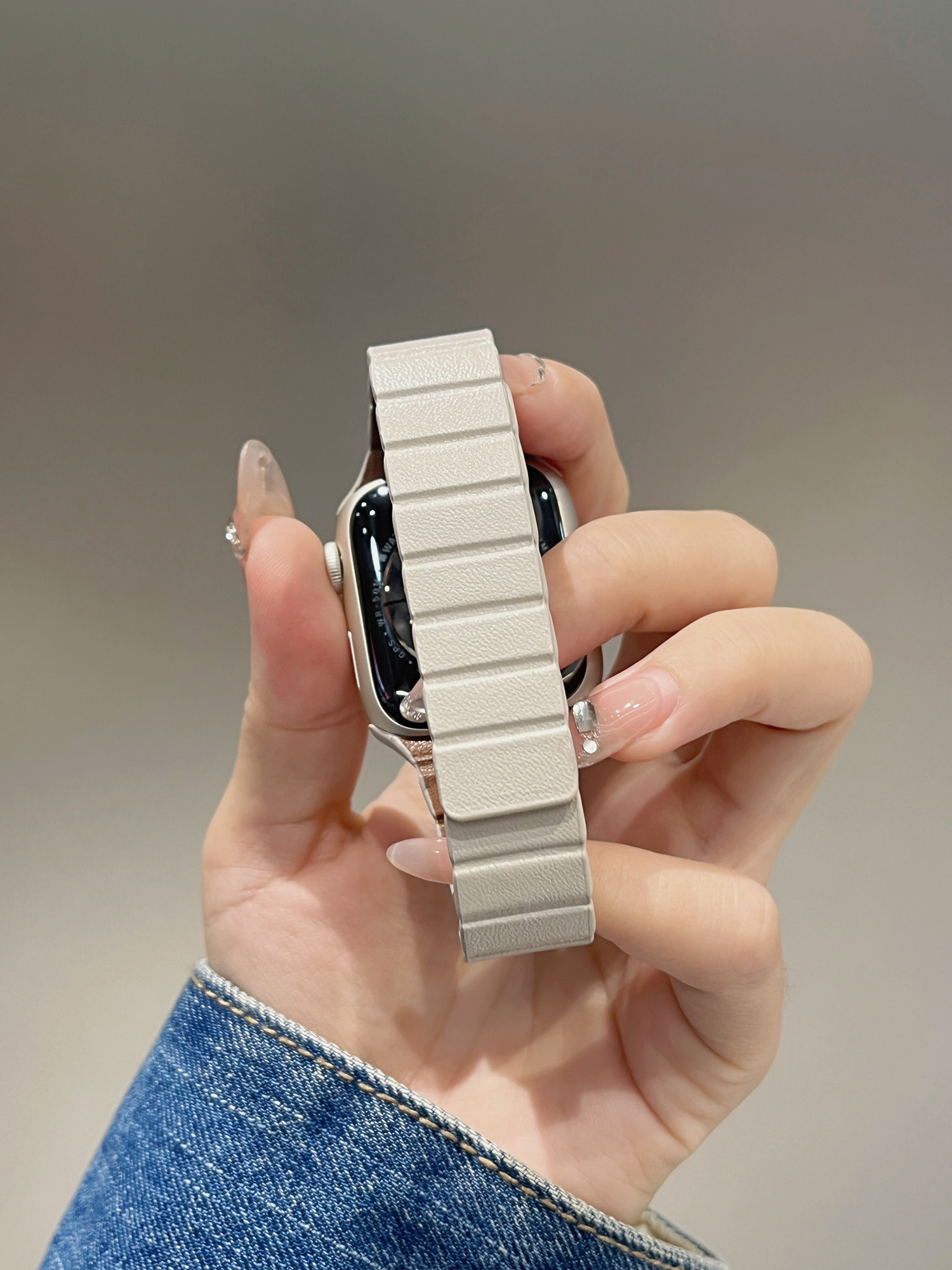 アップルウォッチバンド モザイクレザーバンド