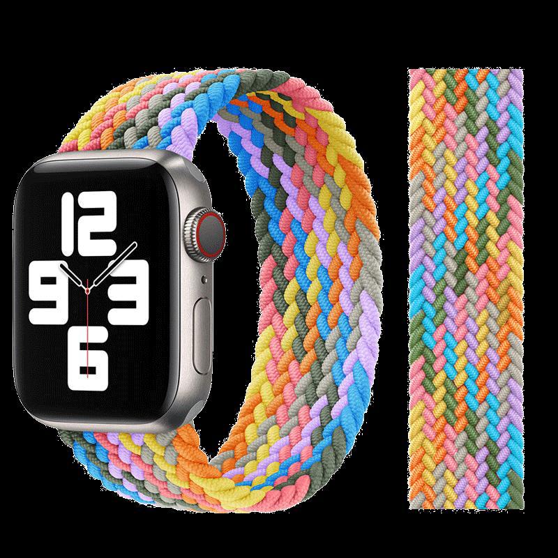 アップルウォッチバンド 編み込みデザイン一体型ソロループバンド
