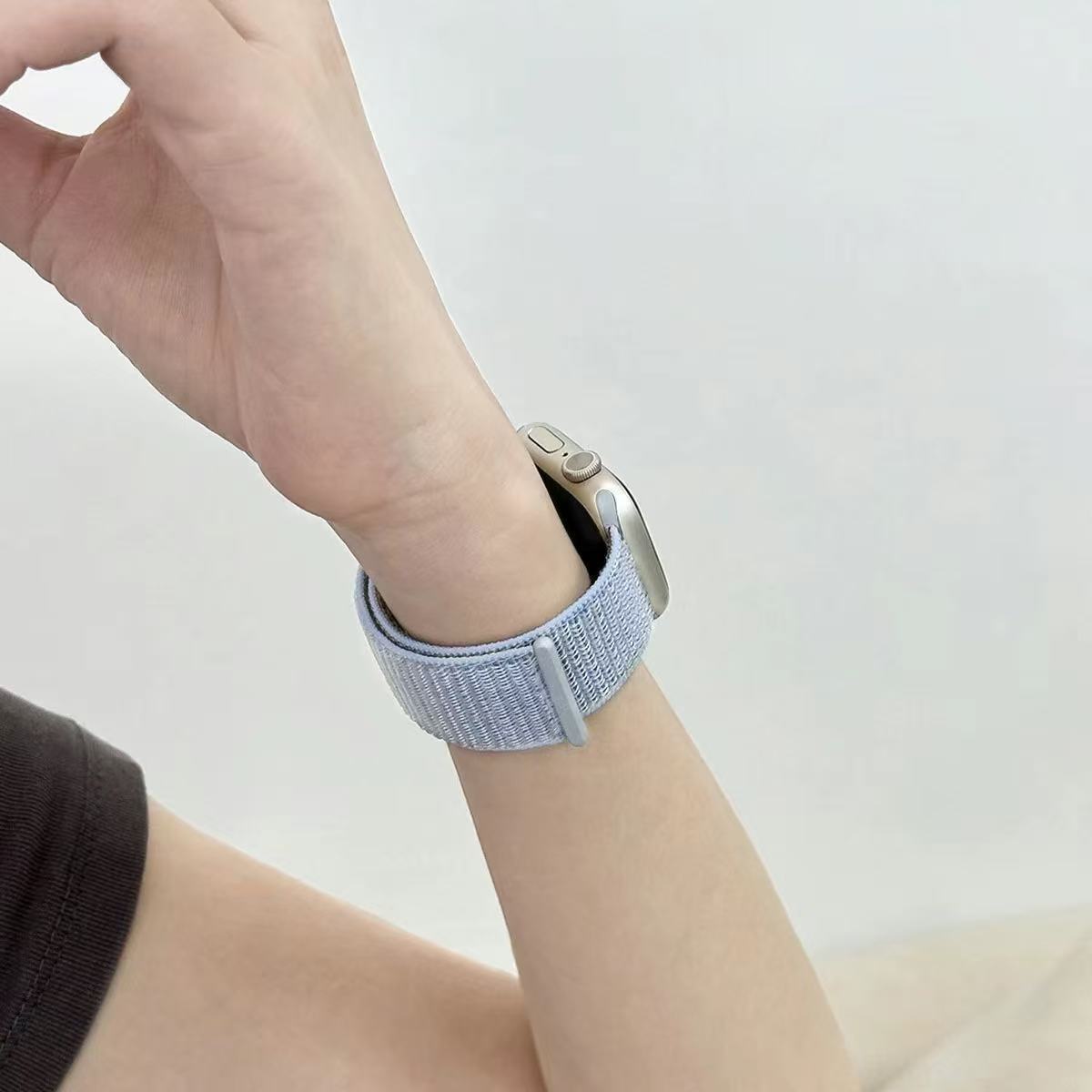 アップルウォッチバンド 編み込みデザインソフトファブリックソロループバンド