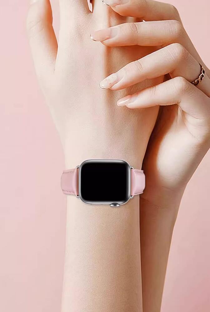 アップルウォッチバンド 型押しクロコダイル調本革バンド上品ステッチデザイン