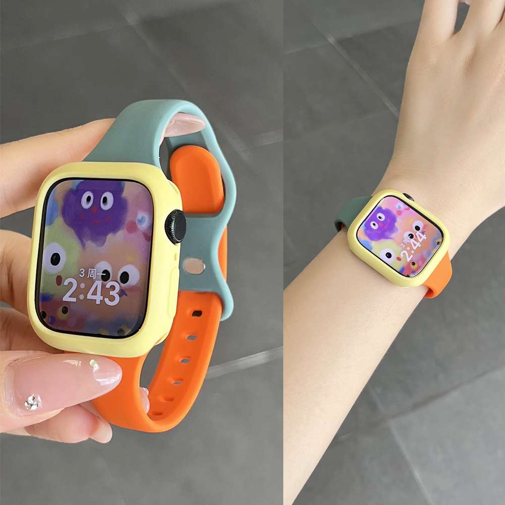 アップルウォッチバンド かわいいキャラクター柄スマートウォッチカバー