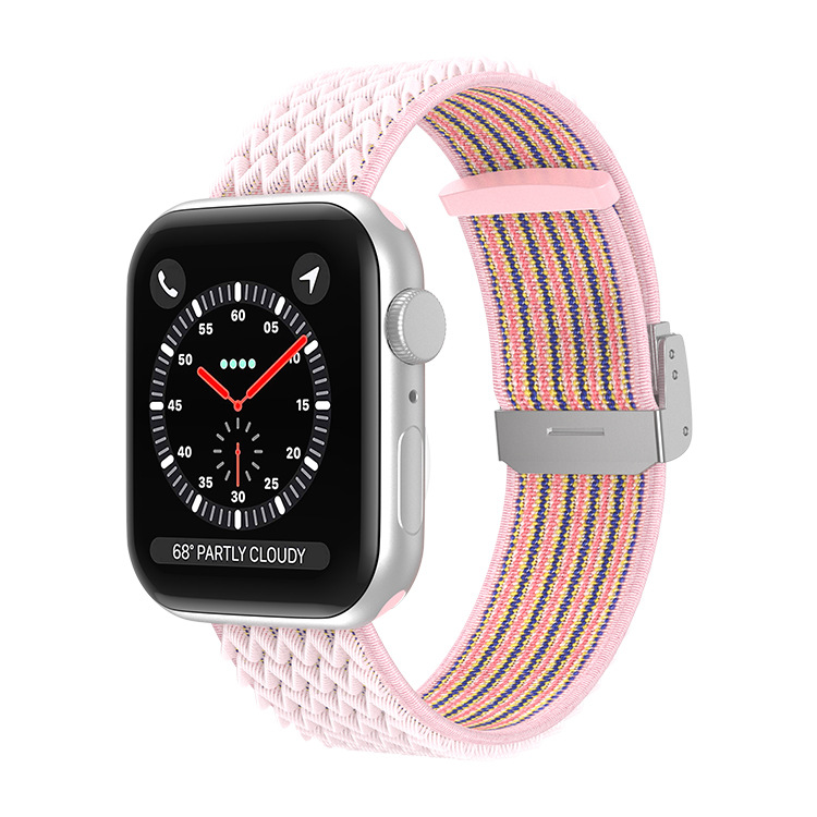 アップルウォッチバンド 編み込みデザイン調整可能ソロループ