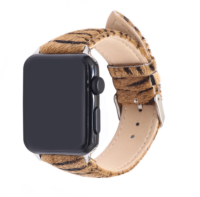 アップルウォッチバンド ゼブラ柄レザーベルト 時計替えバンド 42mm 38mm対応