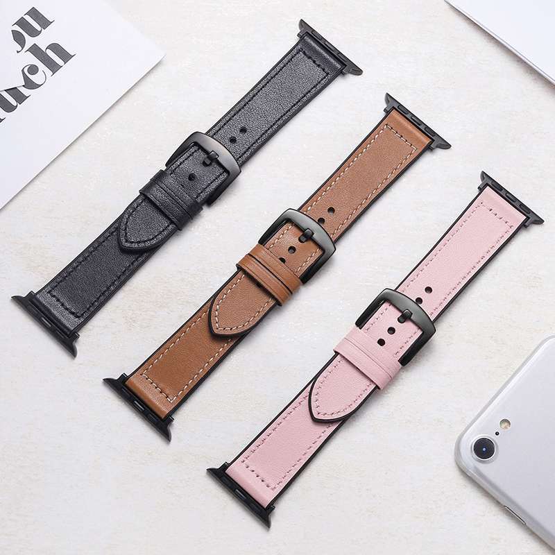 アップルウォッチバンド 高級レザー スマートウォッチ交換ベルト