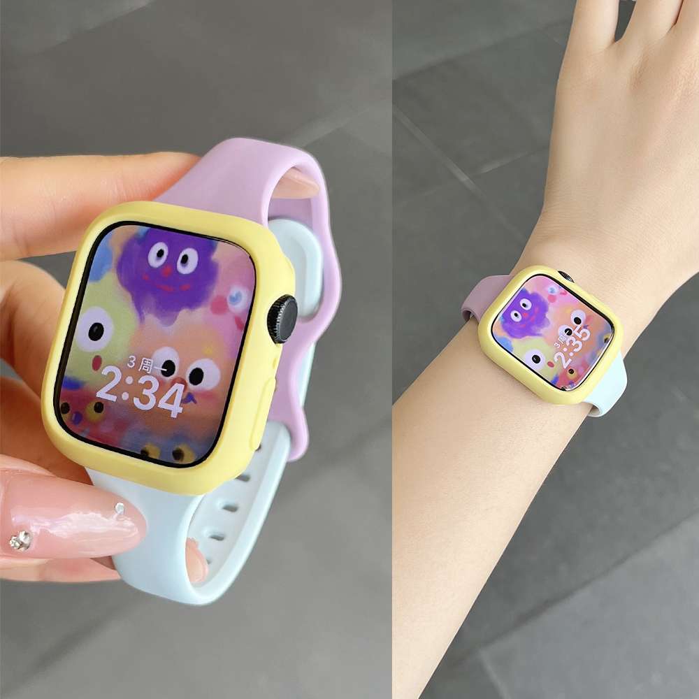 アップルウォッチバンド かわいいキャラクター柄スマートウォッチカバー