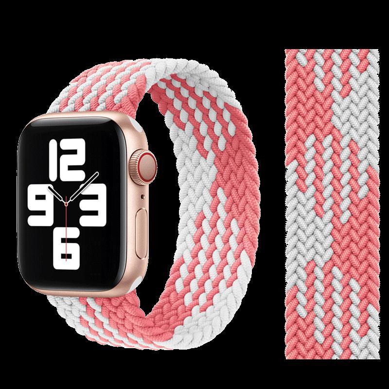 アップルウォッチバンド カラフル編み込みデザインソロループバンド