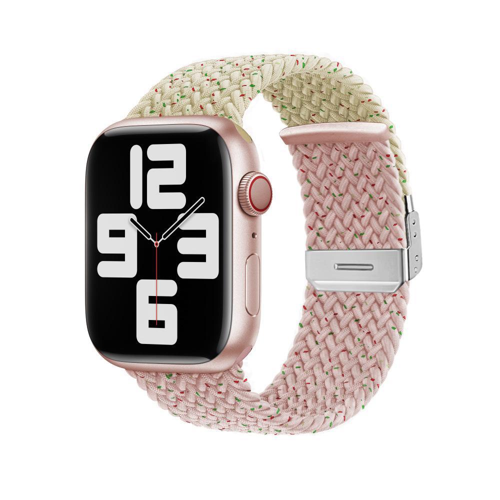 アップルウォッチバンド 編み込みデザイン伸縮性時計バンド