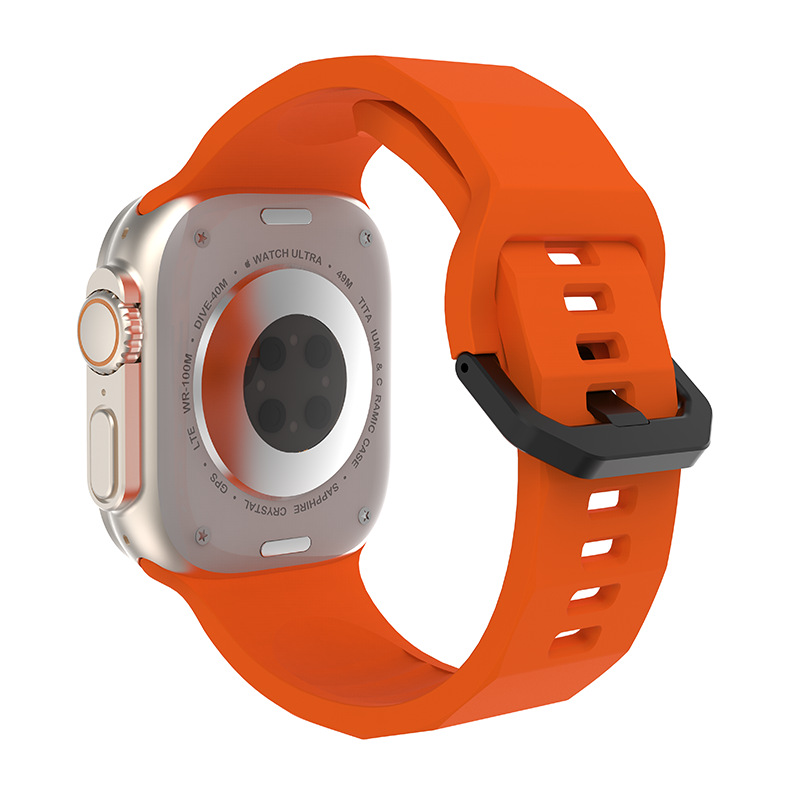 アップルウォッチバンド 軽量シリコン製スポーツバンド通気穴付き