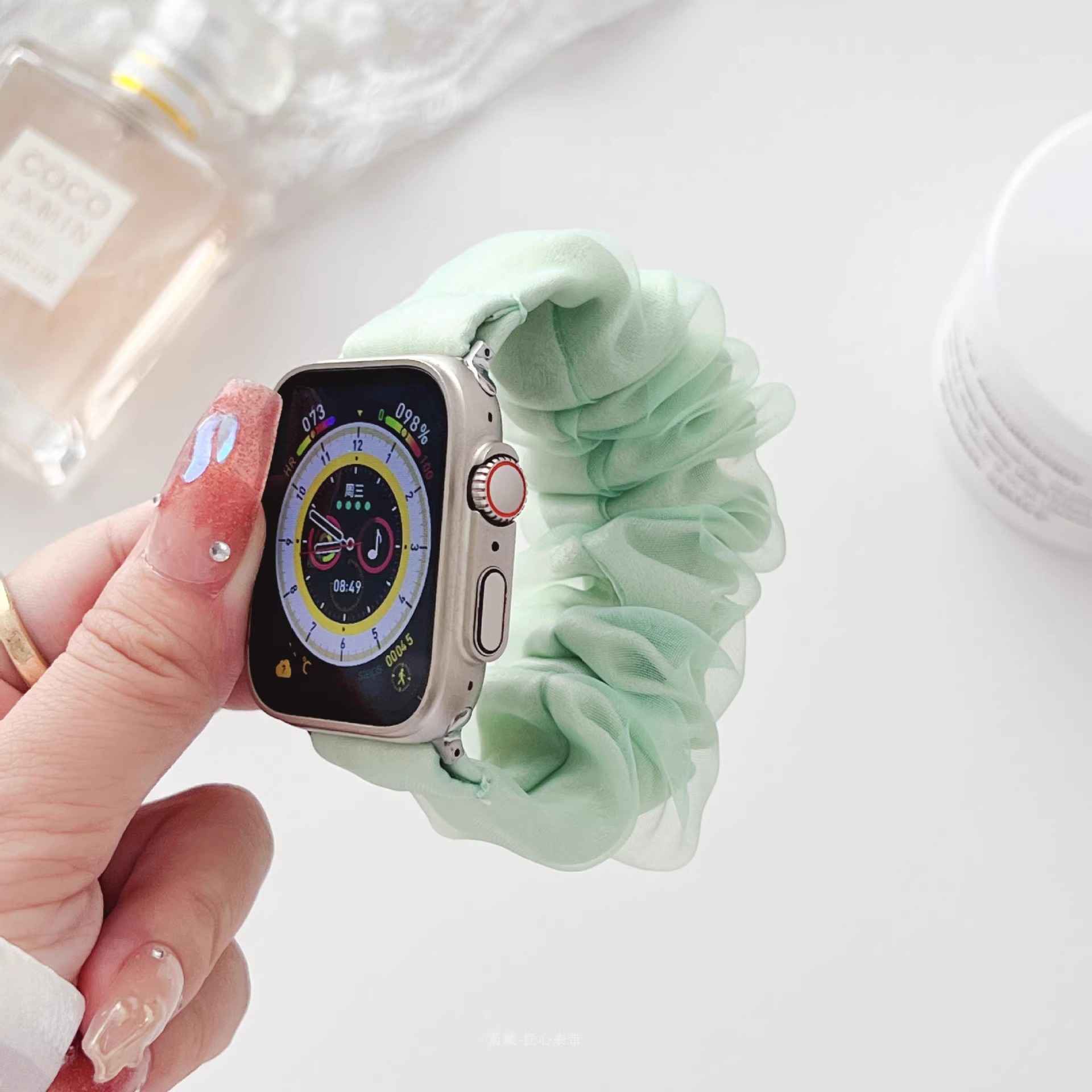 アップルウォッチバンド シフォンリボン 腕時計ベルト