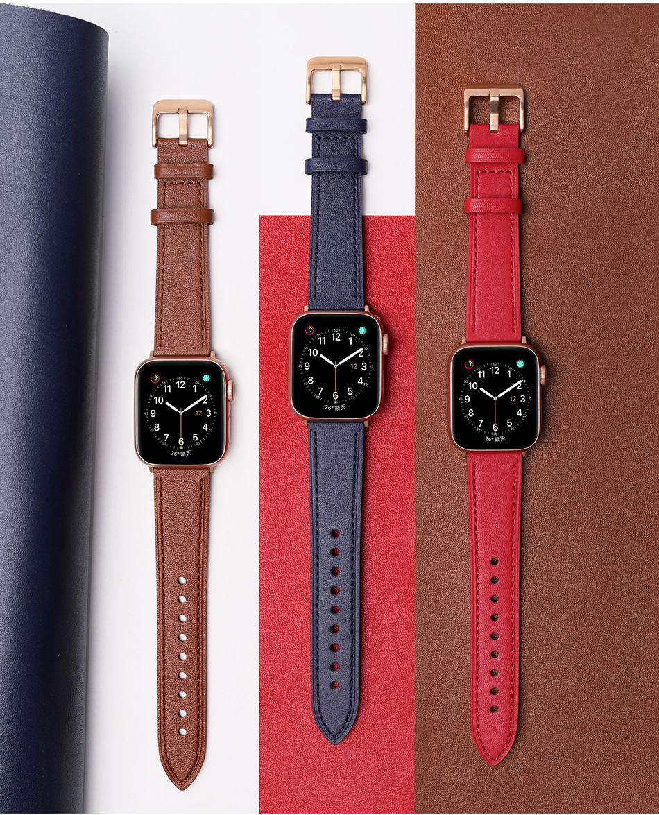 アップルウォッチバンド 頭層牛革柔軟仕上げ本革時計替えベルト