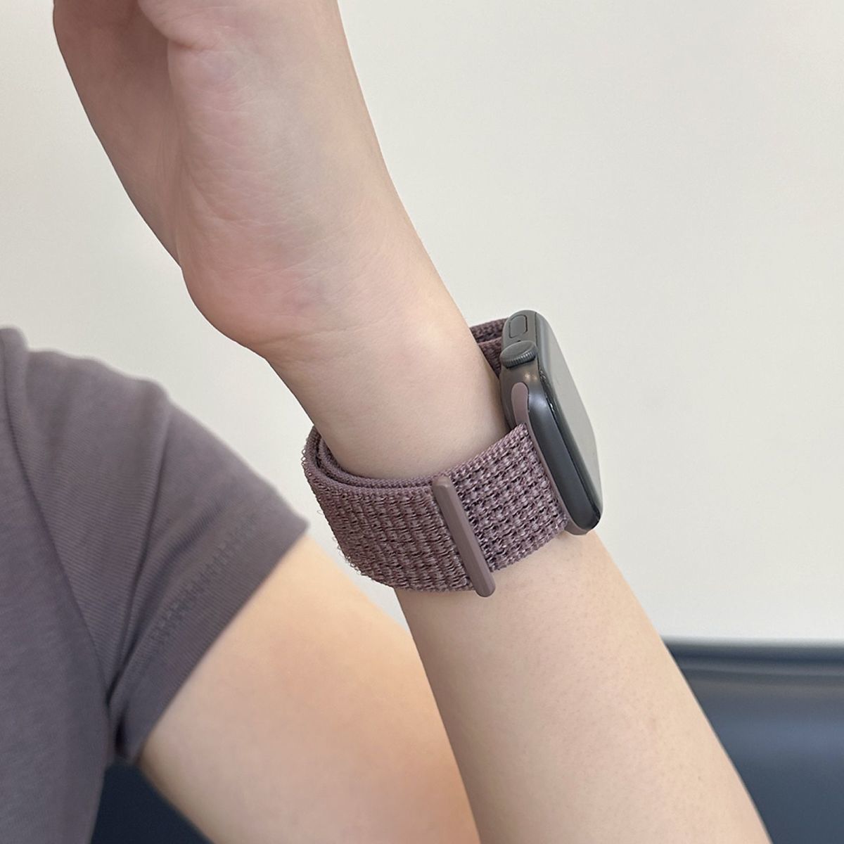 アップルウォッチバンド 編み込みデザインソフトファブリックソロループバンド