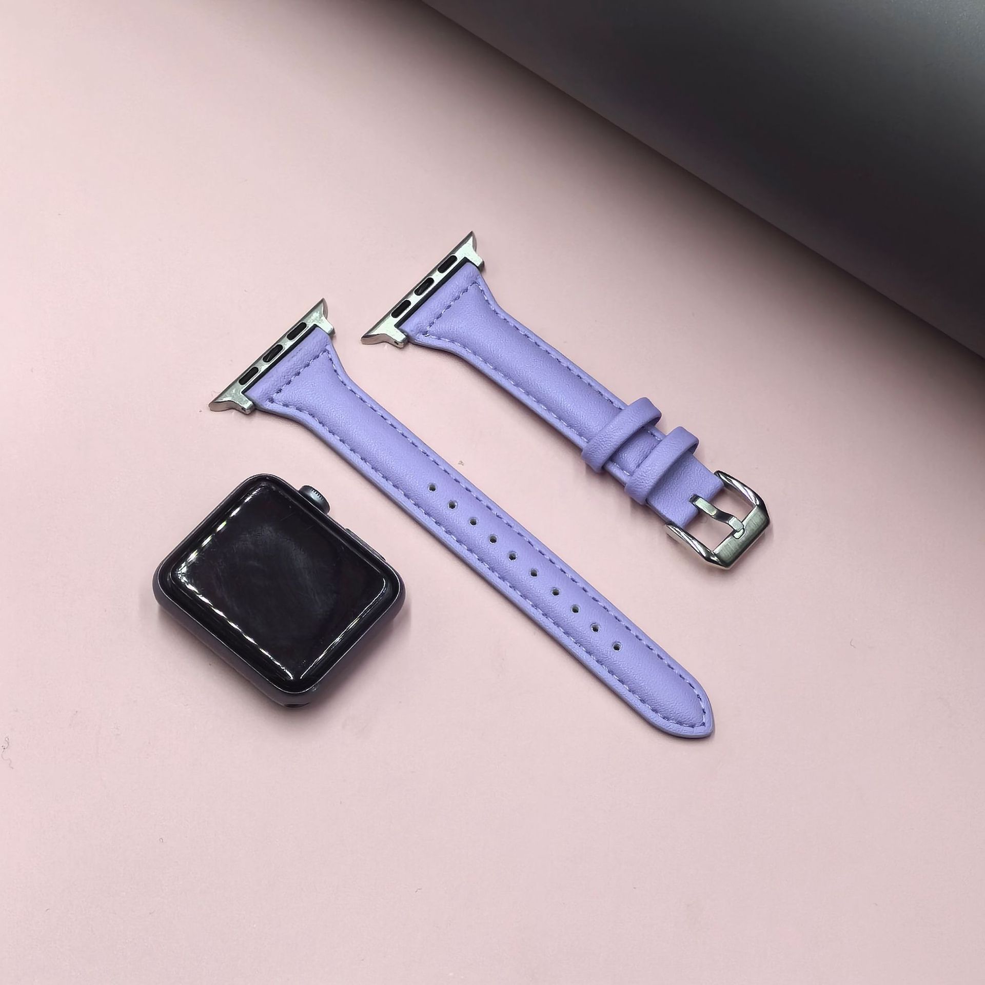 アップルウォッチバンド 上質本革仕立てのステッチ入り交換用時計ベルト