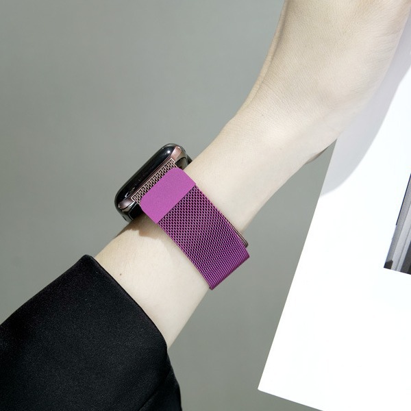 アップルウォッチバンド 磁石式メッシュステンレスバンド