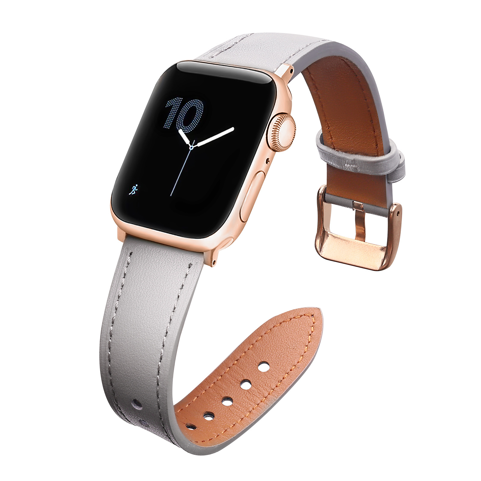 アップルウォッチバンド 本革ステッチ入りクラシックバンド