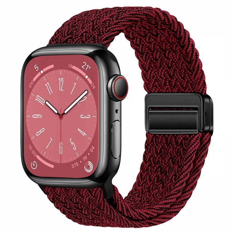 アップルウォッチバンド 編み込みナイロン伸縮バンド