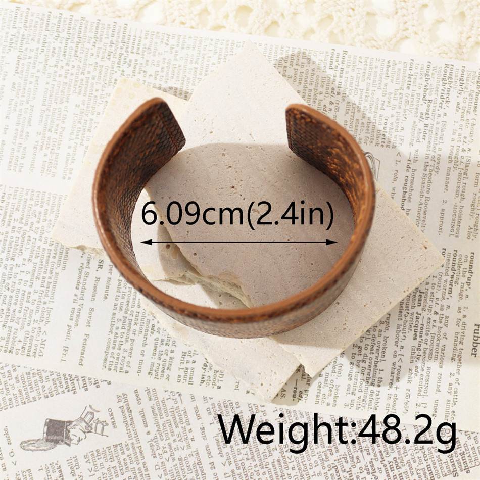 本革編み込み風バングル腕輪レディース