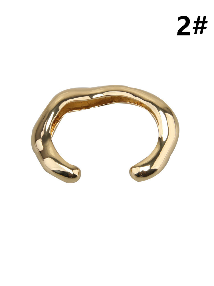 上品レトロ設計感バングル個性腕飾り シルバー