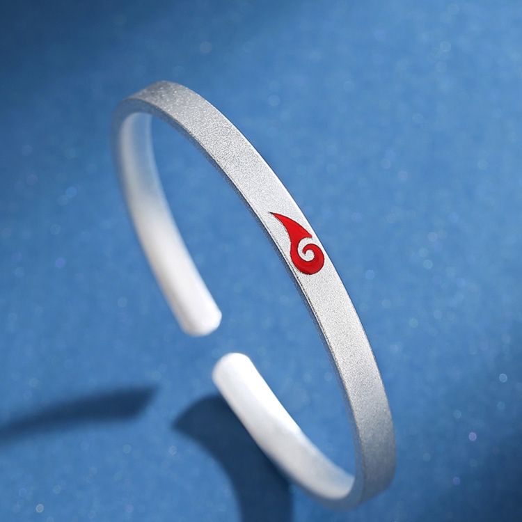バングル 恋人同士の小波模様シルバー 腕輪