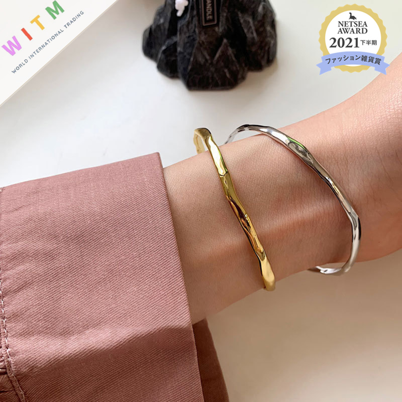 韓国風 上品 シンプル バングル 女性用 おしゃれ 大人可愛い