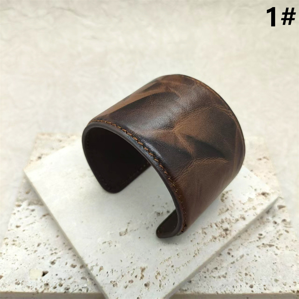 本革編み込み風バングル腕輪レディース