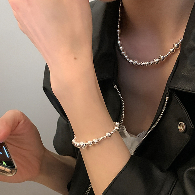シルバーボール バングル 上品な腕輪 レディース アクセサリー
