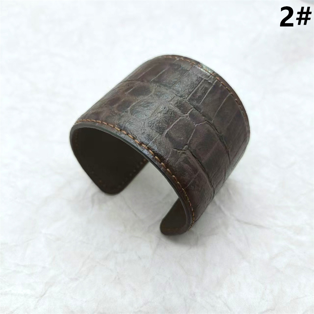 本革編み込み風バングル腕輪レディース