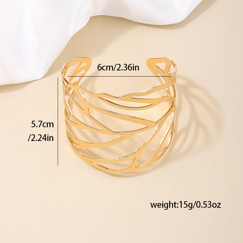 レディース金色透かし彫りバングル二〇二四年新作