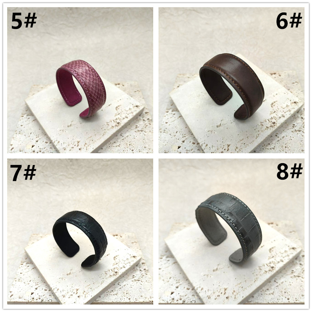 本革パイソン柄バングル開口式腕輪レディース