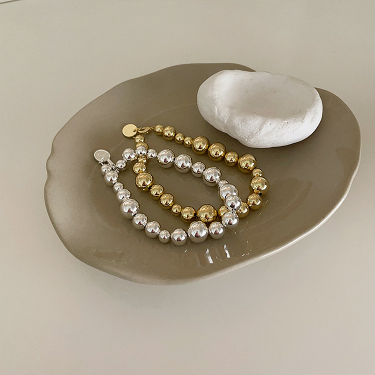 シルバーボール バングル 上品な腕輪 レディース アクセサリー